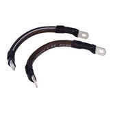 NAMZ, battery cable set. Black. 6 inch (15cm) BATTERY CABLES Namz