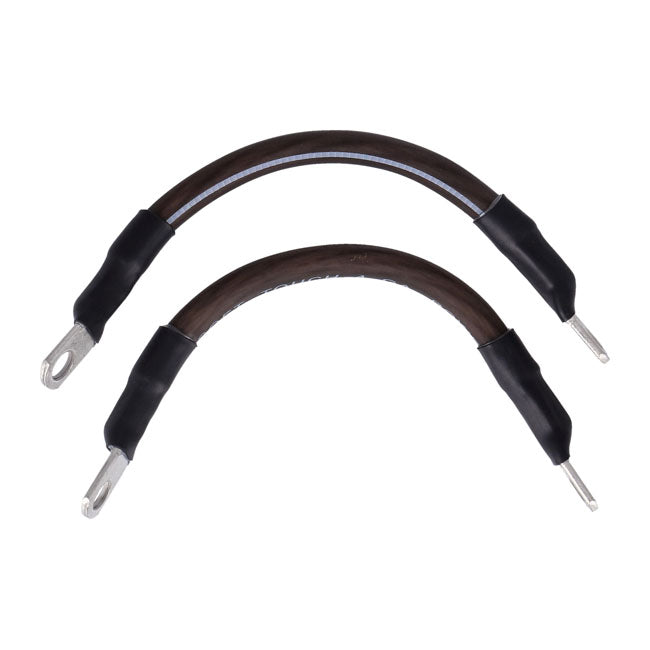 NAMZ, battery cable set. Black. 6 inch (15cm) BATTERY CABLES Namz