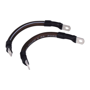 NAMZ, battery cable set. Black. 6 inch (15cm) BATTERY CABLES Namz