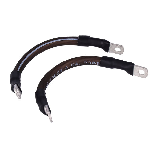 NAMZ, battery cable set. Black. 6 inch (15cm) BATTERY CABLES Namz