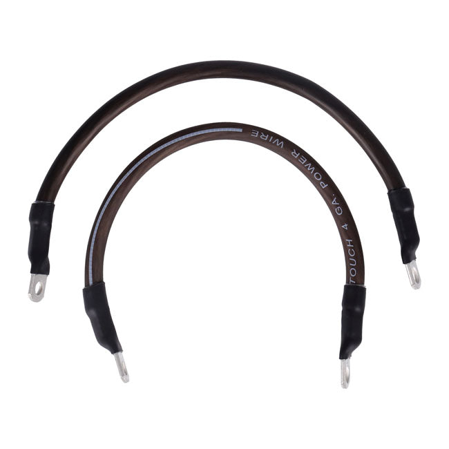 NAMZ, battery cable set. Black. 11 inch (27.5cm) BATTERY CABLES Namz