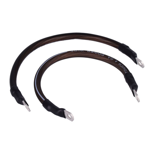 NAMZ, battery cable set. Black. 11 inch (27.5cm) BATTERY CABLES Namz