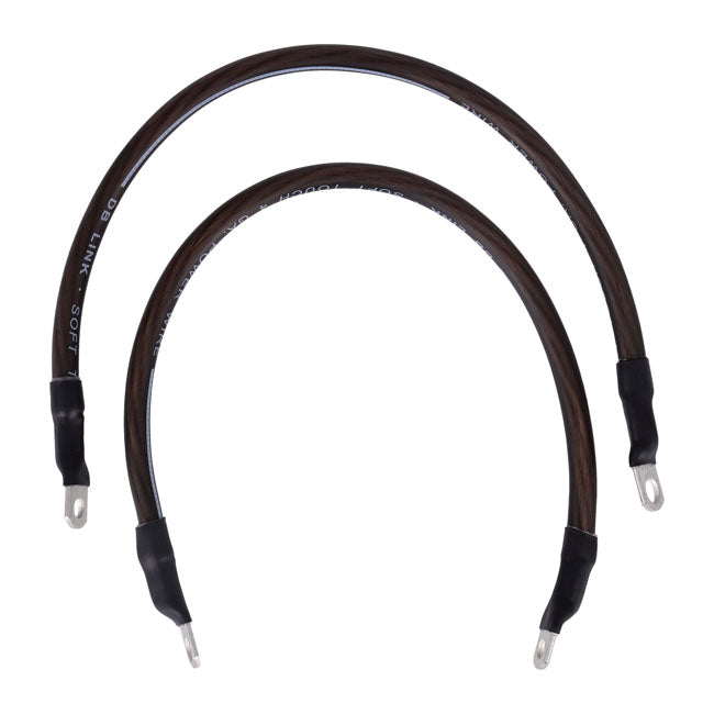 NAMZ, battery cable set. Black. 15 inch (38cm) BATTERY CABLES Namz