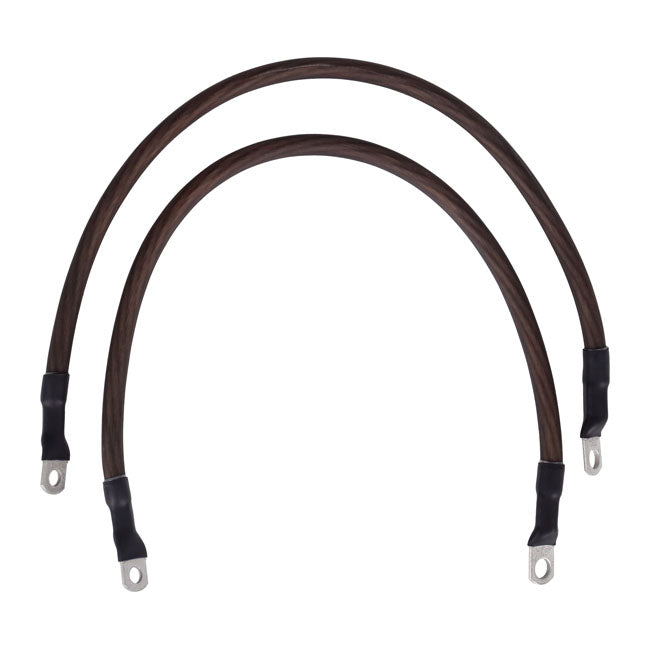NAMZ, battery cable set. Black. 17 inch (43cm) BATTERY CABLES Namz