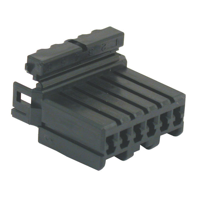 NAMZ, AMP Multilock connector. Black, plug, 6-pins MULTILOCK PLUGS Namz