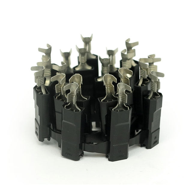 Namz Amp Female Terminal 0.25" Black 20 Pack Socket Housings Namz