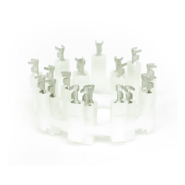 Namz Amp Female Terminal 0.187" White 20 Pack Socket Housings Namz