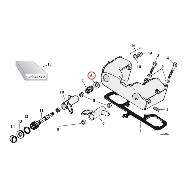 Spacer, Rockerarm Rocker Arm Parts Mcs