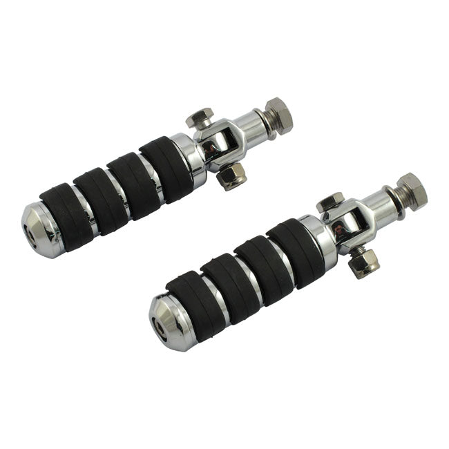 Comfort Stud Mount Foot Peg Kit. 1/2 20. Chrome Footpegs Mcs