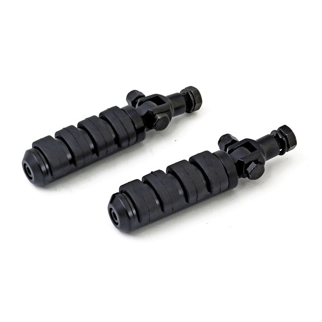 Comfort Stud Mount Foot Peg Kit. 1/2 20. Black Footpegs Mcs