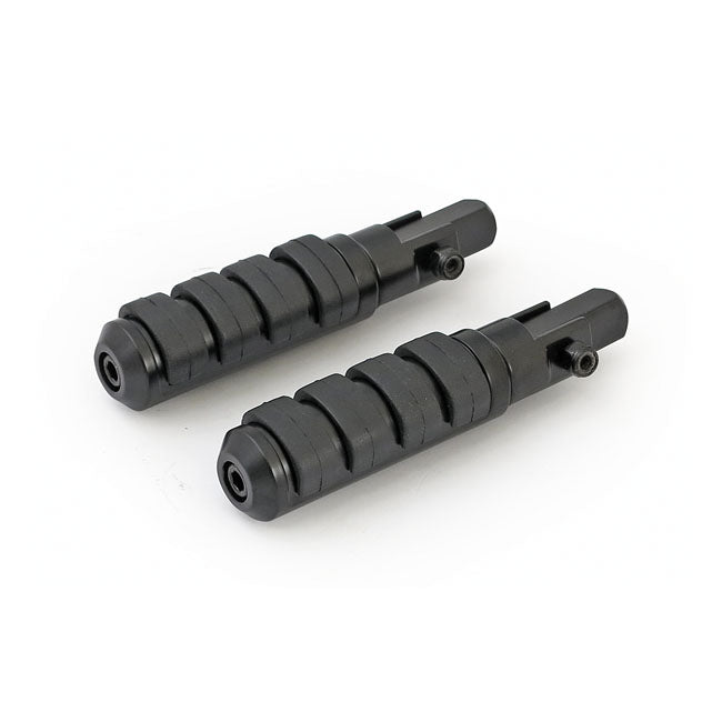 Passenger Comfort Peg Kit. 3/8 24. Black Footpegs Mcs