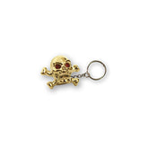 Triktopz Skull N Bones key chain gold KEYCHAINS Trik Topz