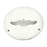 Paughco, derby cover. Chrome. Eagle embossed Derby Cover Paughco