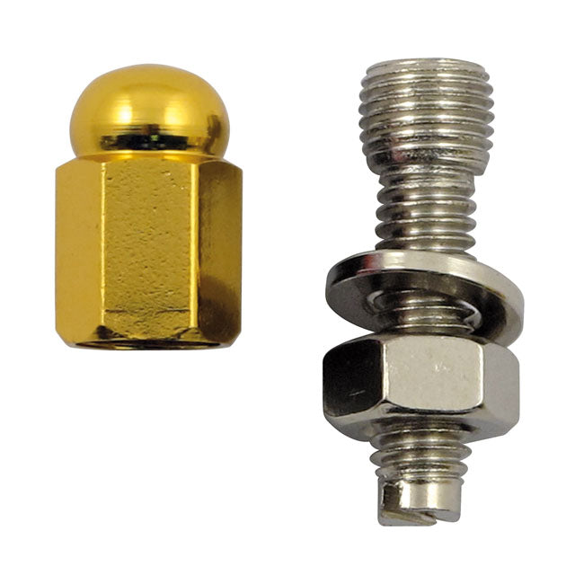 Trik Topz license plate mounts Alloy hex domed gold LICENSE PLATE MOUNT SETS Trik Topz