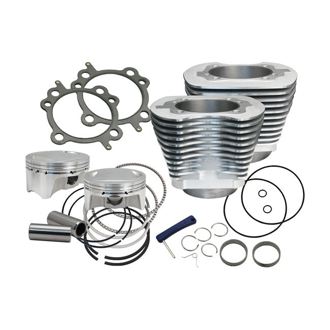 S&S Cycle Cylinder Kit 4" Bore Bolt In Siderwinder Silver Cylinder And Piston Kits S&S Cycle