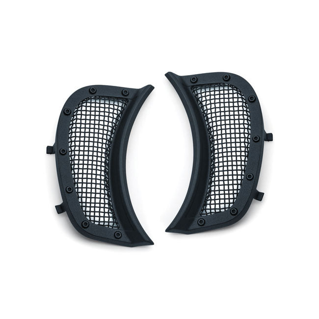 Kuryakyn, Mesh headlamp vent accent. Satin black FAIRING ACCENTS Kuryakyn