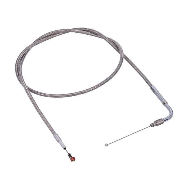 Barnett, idle cable braided +12" CABLES THROTTLE PUSH Barnett