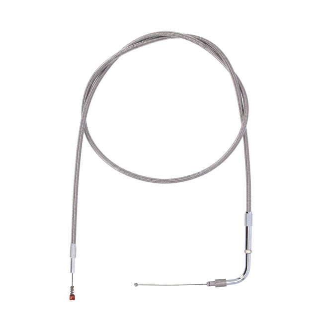 Barnett, idle cable braided +12" CABLES THROTTLE PUSH Barnett