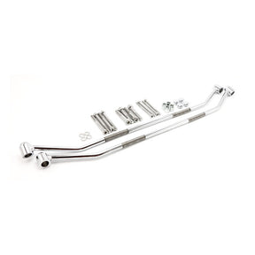 Universal Saddlebag Carrier Set. Chrome, Round Bar Saddlebags Support Kits Highway Hawk