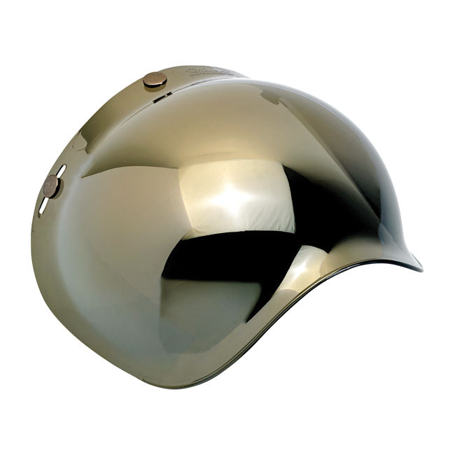 Biltwell Bubble Shield Anti-Fog, Gold Mirror Helmets Biltwell