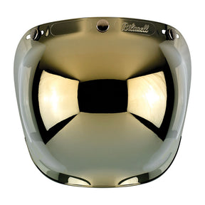 Biltwell Bubble Shield Anti-Fog, Gold Mirror Helmets Biltwell