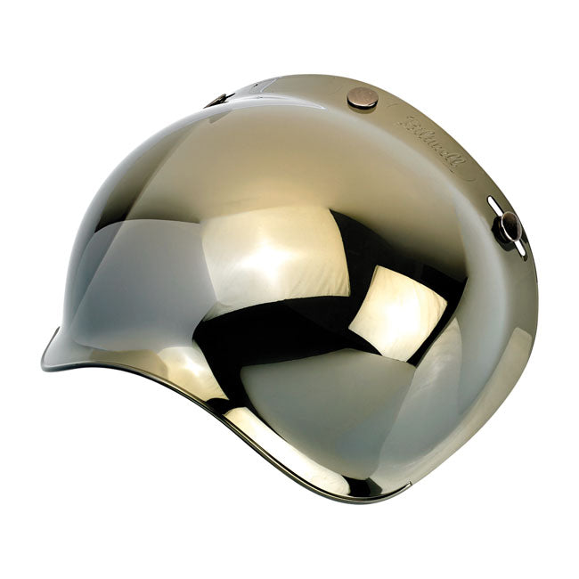 Biltwell Bubble Shield Anti-Fog, Gold Mirror Helmets Biltwell
