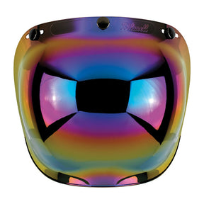 Biltwell Bubble Shield Anti-Fog, Rainbow Mirror Helmets Biltwell