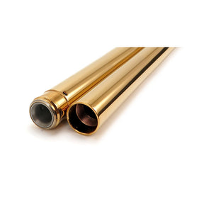 CC Eng. 41mm fork tubes, TNC gold. 20-1/4" OAL FORK TUBES Custom Cycle Engineering
