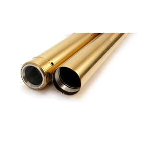 CC Eng. 49mm fork tubes, TNC gold. 25-1/2" OAL FORK TUBES Custom Cycle Engineering
