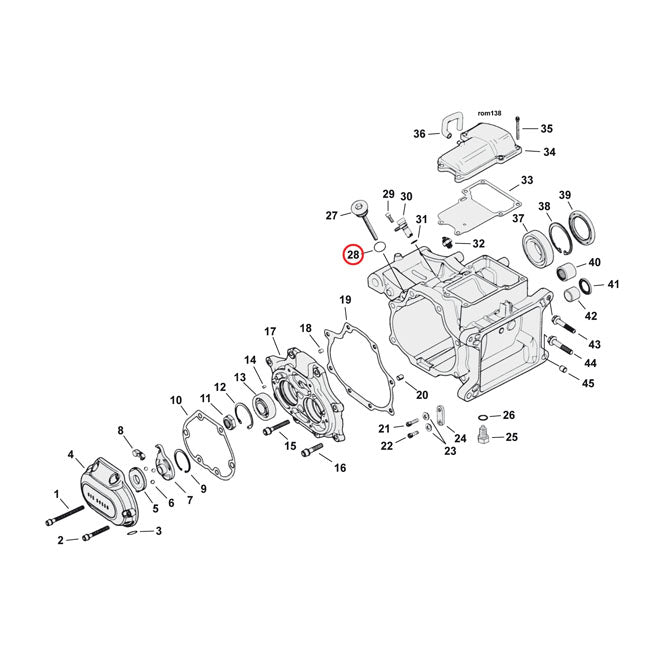 Cometic Middle Pushrod Cover O Ring Tc Transmission O-Rings And Seals Cometic