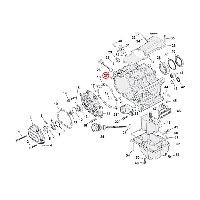 Cometic Middle Pushrod Cover O Ring Tc Transmission O-Rings And Seals Cometic