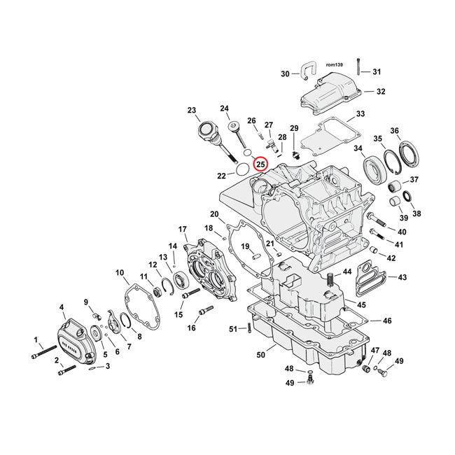 Cometic Middle Pushrod Cover O Ring Tc Transmission O-Rings And Seals Cometic