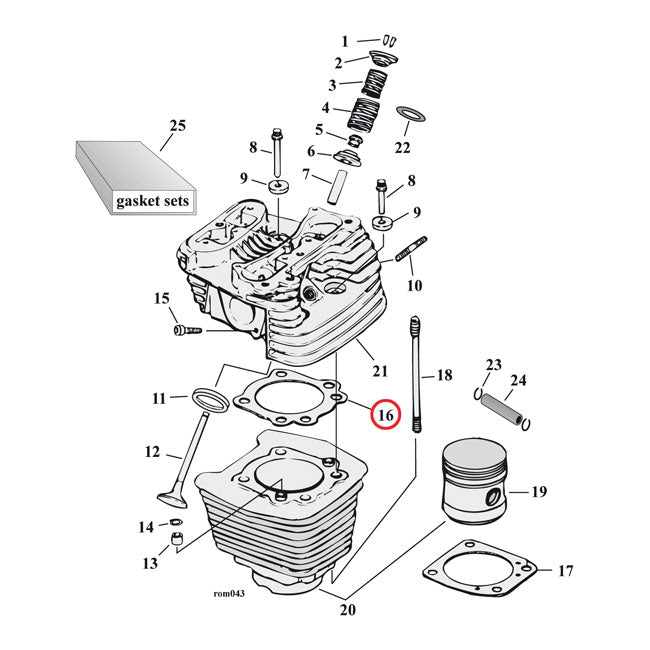 Cometic Cylinder Head Gasket Mls 3.5" Bore 0.040" Evo Gaskets Cylinder Head Cometic