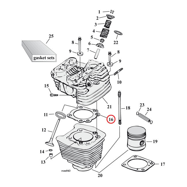 Cometic Cylinder Head Gasket Mls 3.625" Bore 0.040" Evo Bt Gaskets Cylinder Head Cometic
