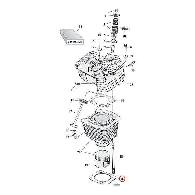 Cometic Cylinder Base Gasket Sls 0.020" Xl Cylinder Base Gaskets Cometic