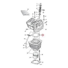 Cometic gasket set, cylinder head. 3.5" bore .060" MLS GASKETS CYLINDER HEAD Cometic