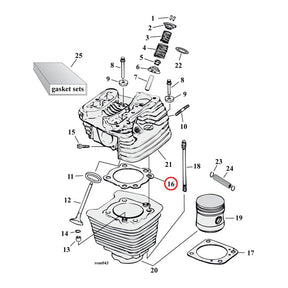 Cometic gasket set, cylinder head. 3.5" bore .060" MLS GASKETS CYLINDER HEAD Cometic