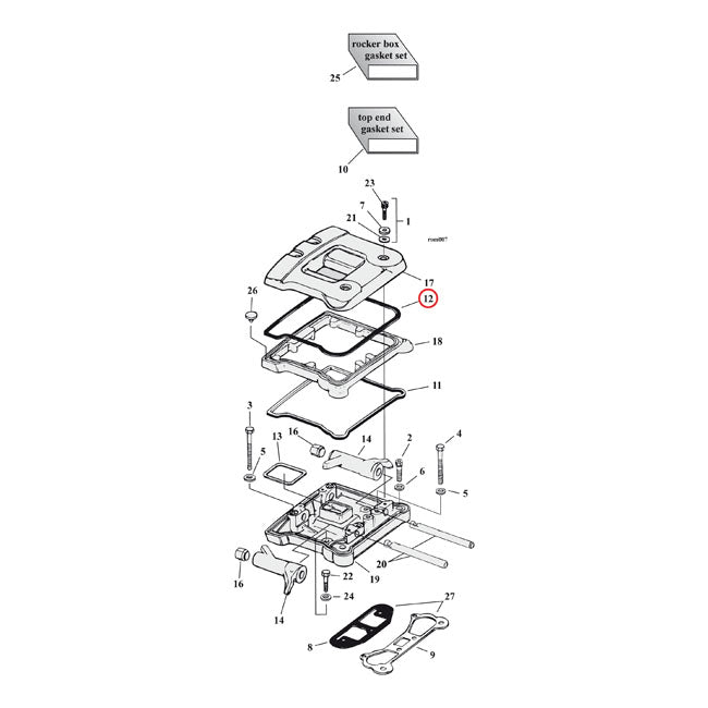 Cometic, upper rocker cover gasket. Cork ROCKER COVERS GASKETS AND SEALS Cometic