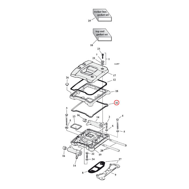 Cometic, lower rocker cover gasket. Cork ROCKER COVERS GASKETS AND SEALS Cometic