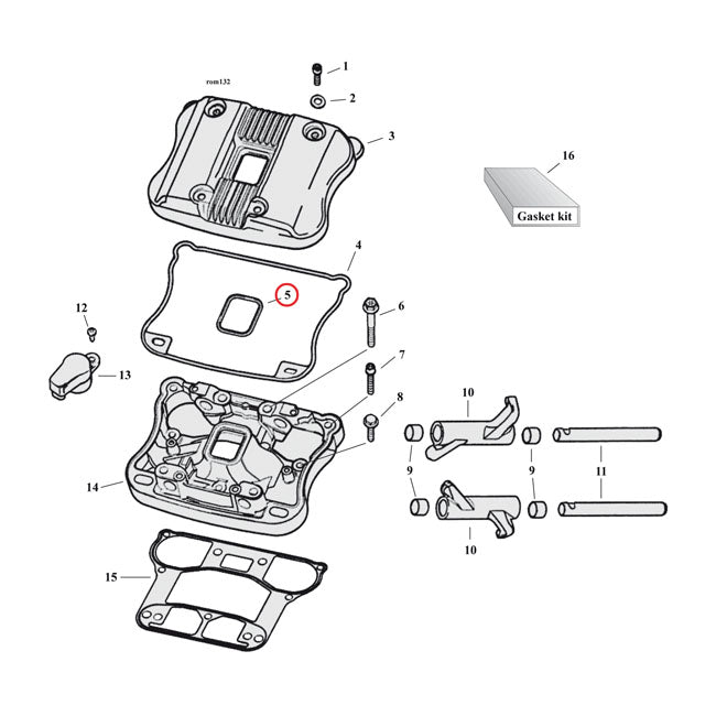 Cometic Inner Rocker Box Cover Gasket Evo Bt Rocker Covers Gaskets And Seals Cometic