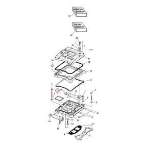 Cometic Inner Rocker Box Cover Gasket Evo Bt Rocker Covers Gaskets And Seals Cometic