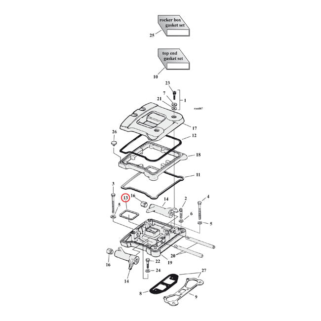 Cometic Inner Rocker Box Cover Gasket Evo Bt Rocker Covers Gaskets And Seals Cometic