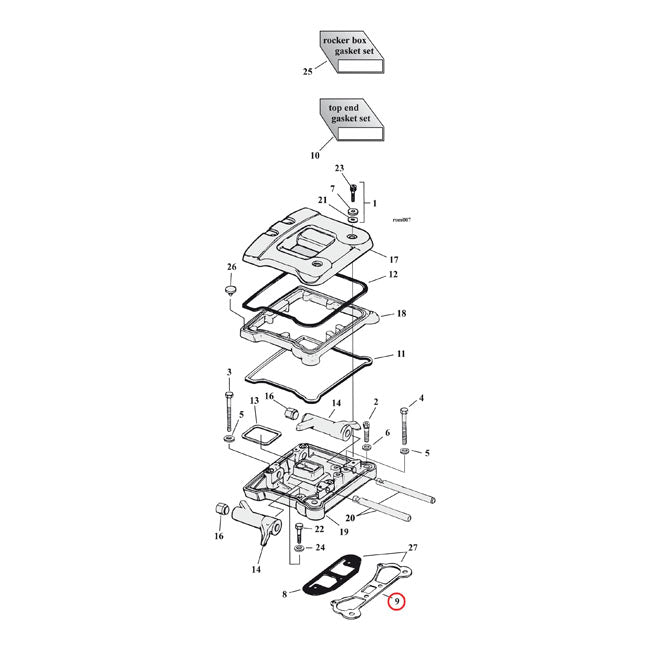 Cometic, left rocker cover gasket. SLS .020" ROCKER COVERS GASKETS AND SEALS Cometic
