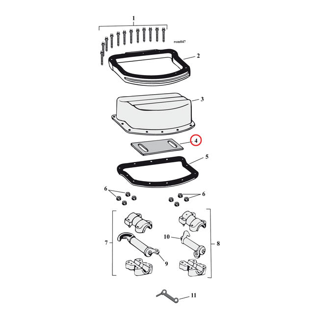 Cometic, felt pad for rocker cover ROCKER COVERS GASKETS AND SEALS Cometic
