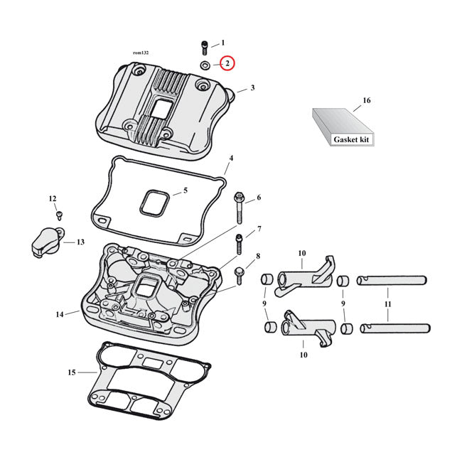Cometic Rocker Box Cover Washers Evo Bt Rocker Box Seals Cometic