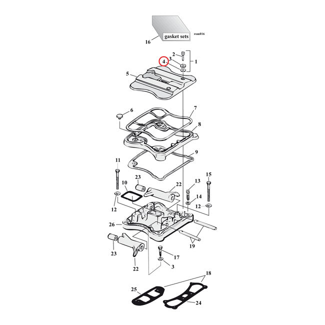 Cometic Rocker Box Cover Washers Evo Bt Rocker Box Seals Cometic