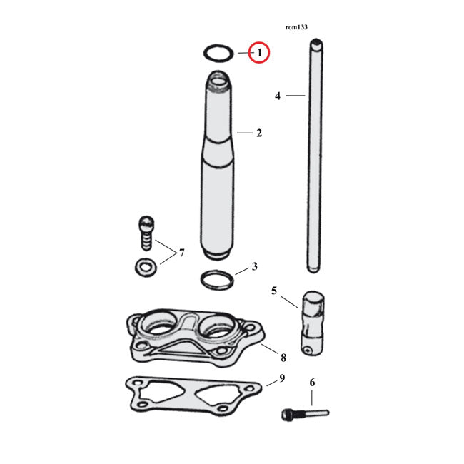 Cometic Upper Pushrod Cover O Ring Tc Pushrod Covers Gaskets And Seals Cometic
