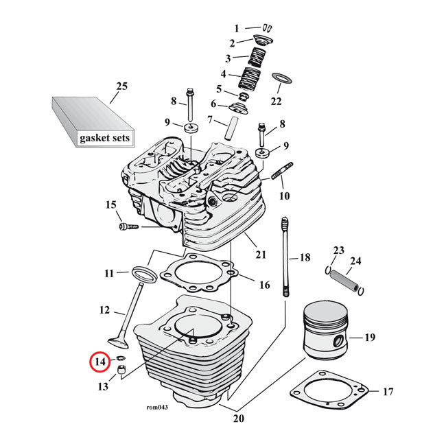 Cometic o-ring, cyl. head / oil pump body / crankcase OIL PUMP SEALS Cometic