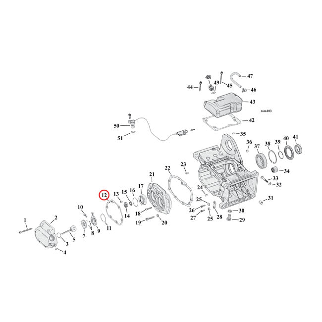 Cometic, gasket transmission end cover. .031" fiber TRANSMISSION GASKETS END COVER Cometic