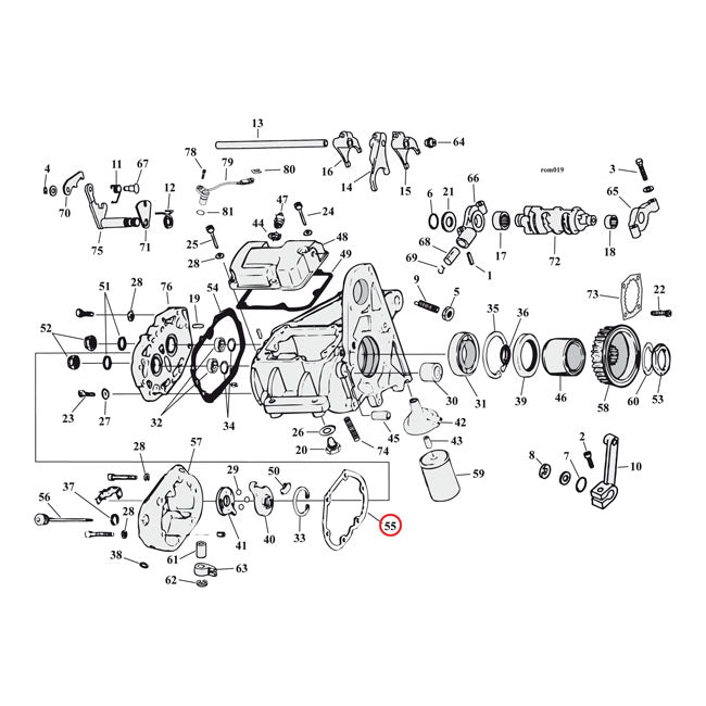 Cometic, gasket transmission end cover. .031" fiber TRANSMISSION GASKETS END COVER Cometic